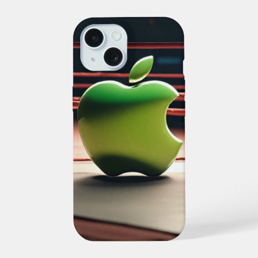 Moderne grüne Frucht inspirierte iPhone 15 Pro Hül Hülle (Rückseite)