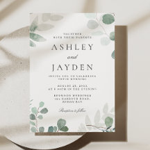 Moderne Grüne Frühlingseinladung