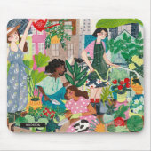 Moderne Grüne Gartenbildnerin Mousepad (Vorne)