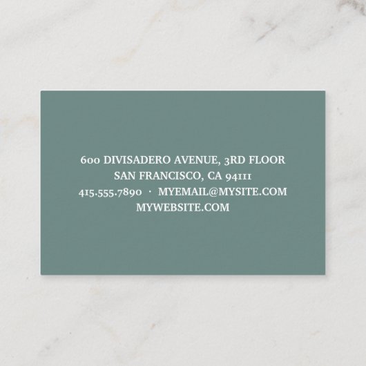 Moderne Grüne genießen, wo Sie positive Angebote s Visitenkarte (Rückseite)