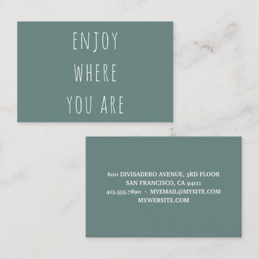 Moderne Grüne genießen, wo Sie positive Angebote s Visitenkarte (Vorne/Hinten)