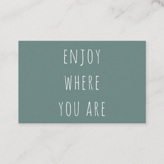 Moderne Grüne genießen, wo Sie positive Angebote s Visitenkarte (Vorderseite)