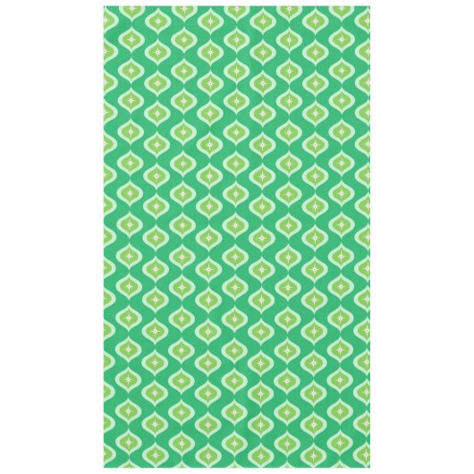 Moderne, grüne Geometrie des Retromodells Mitte de Tischdecke (Vorderseite)