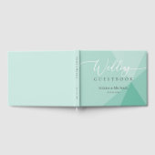 Moderne, grüne Geometrie Gästebuch (Voll)