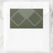 Moderne, grüne geometrische Aufkleber (Tasche)