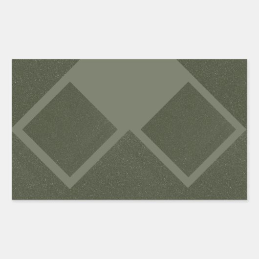 Moderne, grüne geometrische Aufkleber (Vorderseite)