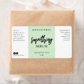 Moderne grüne Gesichtsserumetiketten (Insitu)