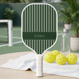 Moderne grüne gestreifte süße vornehme einfache gr pickleball schläger