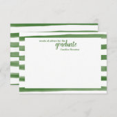 Moderne, grüne gestrichene Streifen - Word of Advi Hinweiskarte (Vorne/Hinten)