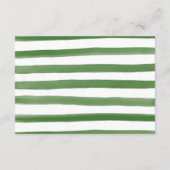 Moderne, grüne gestrichene Streifen - Word of Advi Hinweiskarte (Rückseite)