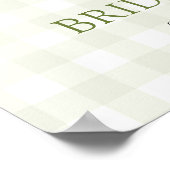 Moderne grüne Gingham Brautparty für das perfekte  Poster (Ecke)