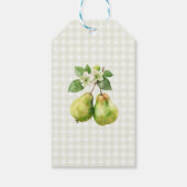 Moderne grüne Gingham-Hochzeitsdusche zum perfekte Geschenkanhänger (Rückseite)