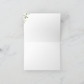 Moderne Grüne Goldene geometrische Hochzeit Dankeskarte (Innenseite)