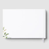 Moderne Grüne Goldene geometrische Hochzeit Gästebuch (Rückseite)