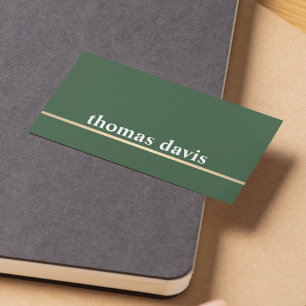Moderne grüne goldene Linie Fettschrift Berater Visitenkarte