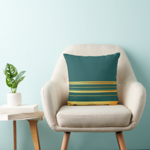 Moderne grüne goldene Luxus-Leinen-Textur-Kollekti Kissen