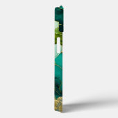 Moderne grüne goldene Marmor Monogramm Personalisi Case-Mate iPhone Hülle (Rückseite / Rechts)