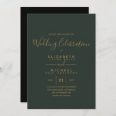 Moderne Grüne Goldhochzeiten (Vorne/Hinten)