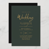 Moderne Grüne Goldhochzeiten (Vorne/Hinten)