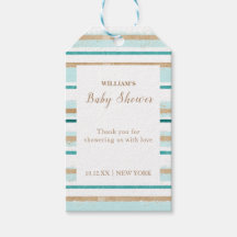 Moderne grüne Goldwasserfarbe Stripe Babydusche