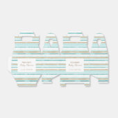 Moderne grüne Goldwasserfarbe Stripe Babydusche Geschenkschachtel (Ungefaltet)