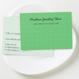 Moderne grüne Halsketten-Armband-Displaykarte