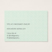 Moderne grüne Halsketten- und Armband-Displaykarte (Rückseite)