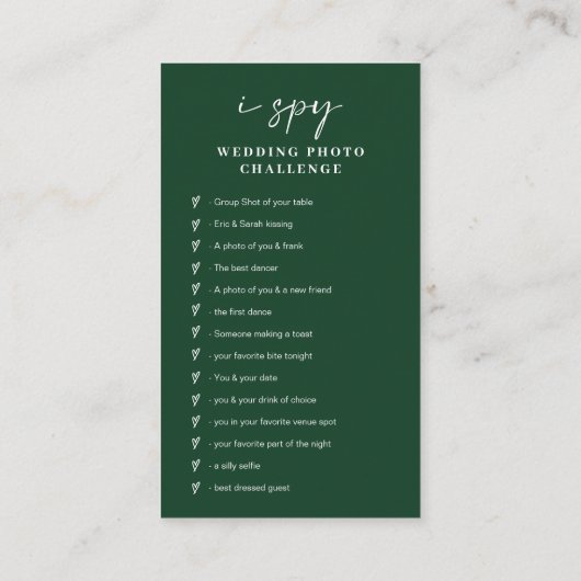 Moderne Grüne Hochzeit erobert den QR-Code der Lie Begleitkarte (Rückseite)