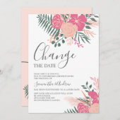 Moderne grüne Hochzeit im Frühling ändert das Datu Einladung (Vorne/Hinten)
