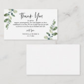 Moderne Grüne Hochzeit Vielen Dank, dass Sie eine Begleitkarte (Vorne/Hinten)