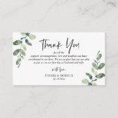 Moderne Grüne Hochzeit Vielen Dank, dass Sie eine Begleitkarte (Vorderseite)
