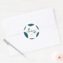 Moderne Grüne Hochzeit Vielen Dank