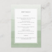 Moderne grüne Hochzeitskarte Begleitkarte (Vorderseite)