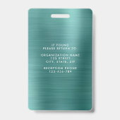 Moderne grüne Imitate - Identifikation des metalli Ausweis (Rückseite)