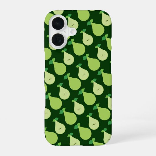 Moderne grüne iPhone-Hülle mit Birne iPhone 16 Hülle (Rückseite)