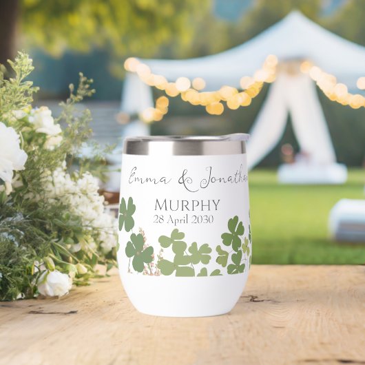Moderne grüne Irische Leaf Clover Wedding (Hochzeit)