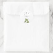 Moderne grüne Irische Leaf Clover Wedding Runder Aufkleber (Tasche)