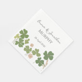 Moderne grüne Irische Leaf Clover Wedding Serviette (Ecke)