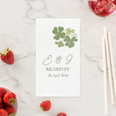 Moderne grüne Irische Leaf Clover Wedding Serviette (Beispiel)