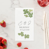 Moderne grüne Irische Leaf Clover Wedding Serviette (Beispiel)