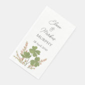 Moderne grüne Irische Leaf Clover Wedding Serviette (Ecke)