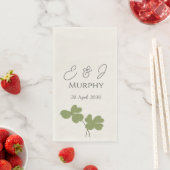 Moderne grüne Irische Leaf Clover Wedding Serviette (Beispiel)