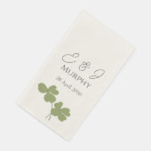 Moderne grüne Irische Leaf Clover Wedding Serviette (Ecke)