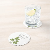 Moderne grüne Irische Leaf Clover Wedding Untersetzer (Vor Ort)
