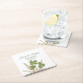 Moderne grüne Irische Leaf Clover Wedding Untersetzer (Vor Ort)