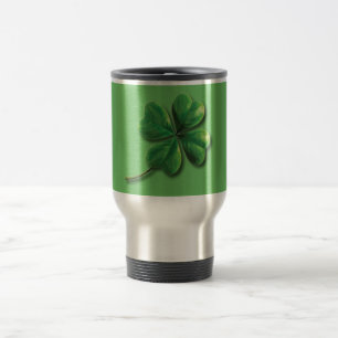 Moderne Grüne Irische Shamrock Reisebecher