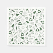 Moderne grüne Junggesellinnen-Wochenendfreizeit im Serviette (Vorderseite)