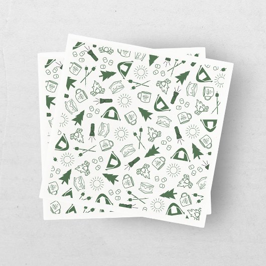 Moderne grüne Junggesellinnen-Wochenendfreizeit im Serviette