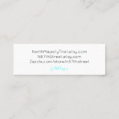 Moderne grüne Kaktus Abstraktes Foto Kunst Mini Visitenkarte (Rückseite)