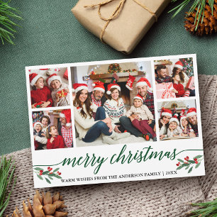 Moderne grüne Kalligrafie 5 Foto Weihnachten